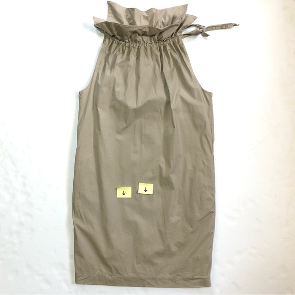 Liz Claiborne Paper Bag Dress Tan 6 - Picture 14 of 14